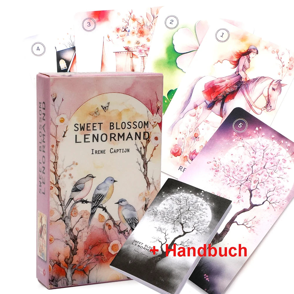 Sweet Blossom Lenormand Lenormandkarten auf Deutsch 36 Karten plus 2 zusätzliche Karten Im Booklet werden ausführlich die Geschi