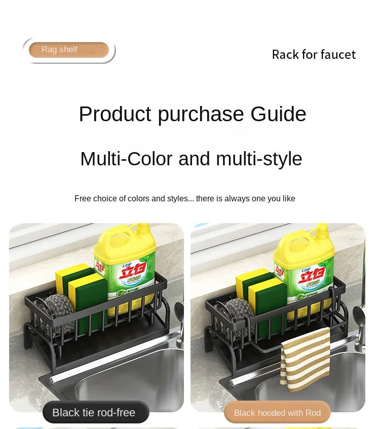 Kitchen Shelf Cleaning Cloth Storage Draining Rack Household Detergent Sponge Rack Water Sink Water Sink Water Sink Artifact