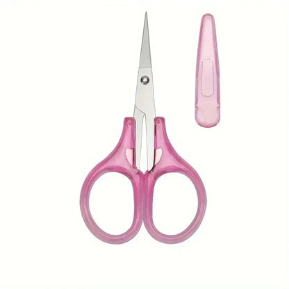1pc Compact Precision Craft Scissors Sharp Stainless Steel Blades with Protective Cap, Tsa-Approved for Travel Stationery