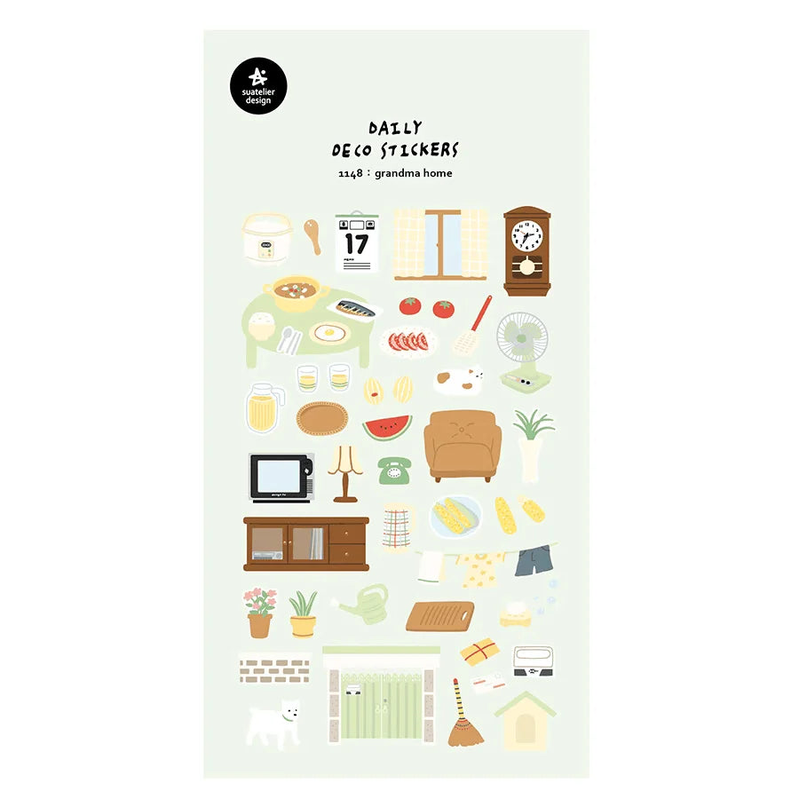 Korean Import Suatelier Travel Home Life Study Friend Stickers Scrapbooking Diy Journaling Diary Stationery Sticker School Gift