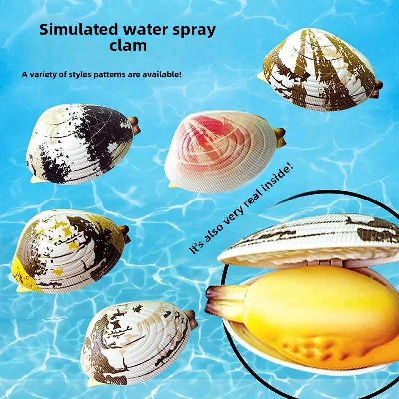 Simulated Water Spraying Clam Toy Prank Toy Water Simulation Shell Toy Children's Mini Water Gun Summer Playing for Boy