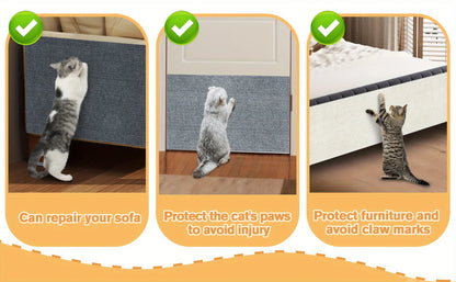 Trimmable Cat Scratching Mat Cat Scratcher Sofa Tape Scratching Post Self-adhesive Carpet Cats Scratch Board Cat Accessories