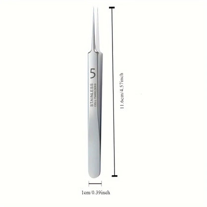 1 Pack Extra Fine No. 5 Cellular Acne Blackhead Tweezers - Facial Beauty Remove Acne Needle Tools for Skin Care