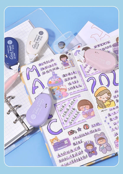 Journamm 6m*6mm Double Sided Adhesive Dots Glue Tape DIY Scrapbooking Collage Photo Album School Stationery Supplies Roller Tape