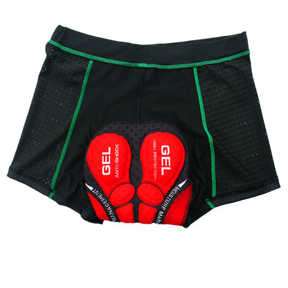 New Cycling Shorts Men's Cycling Underwear Breathable Mesh Riding Underpant Gel Pad Shockproof Bike Shorts Bicycle Underwear