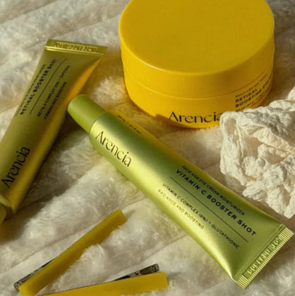 Korean Skin Care Brand Arencia Booster Shot Serum Vitamin C Brighten Skin Tone Essence Retinal Caffeine Smooth Fine Lines Serum