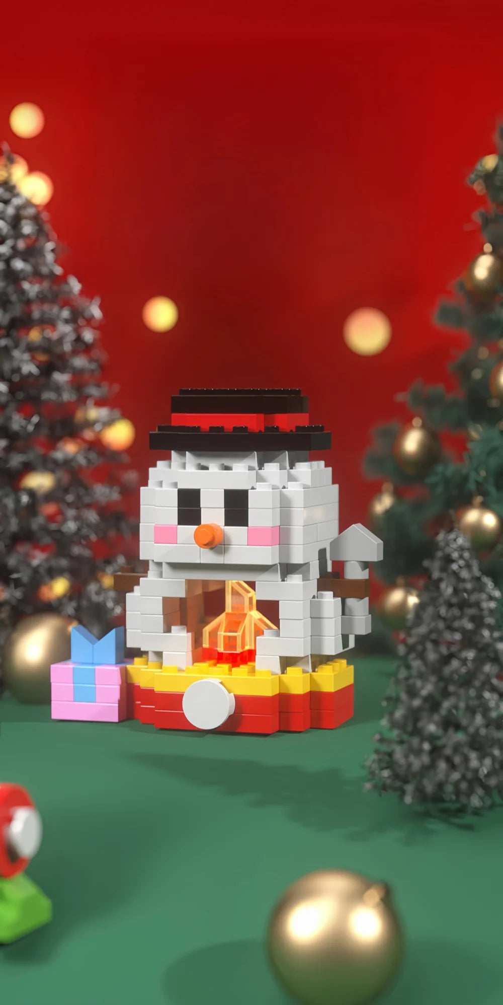 Christmas Gifts Micro Mini Building Blocks - Santa Claus, Christmas Tree, Reindeer, Snowman Train Elements Puzzle Assembling Toy