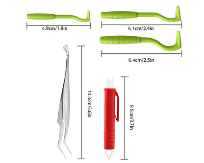 Pet Tick Removal Kit Easy To Use Flea Get Rid of Hook Tweezers Pliers Mite Extractor Dogs Cats Clear Up Accessories Pet Supplies