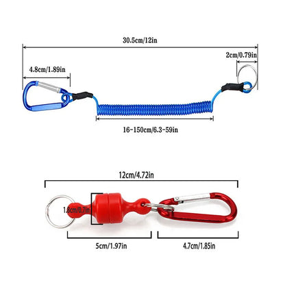 Magnetic fishing anti-loss rope carp fishing tools accessories Outdoor fishing goods quick-release strongagnetic portable buckle