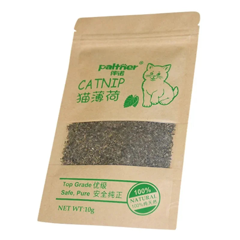 Natural Premium Catnip Cattle Grass Interactive Cat Non-toxic 10g Menthol Flavor Funny Cat Supplies Keep Pet Health Cat Toy