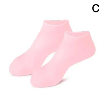 2 Pack Moisturizing Silicone Gel Socks for Dry Cracked Feet Nourishing Skin Lubricating Foot Care Massage Socks