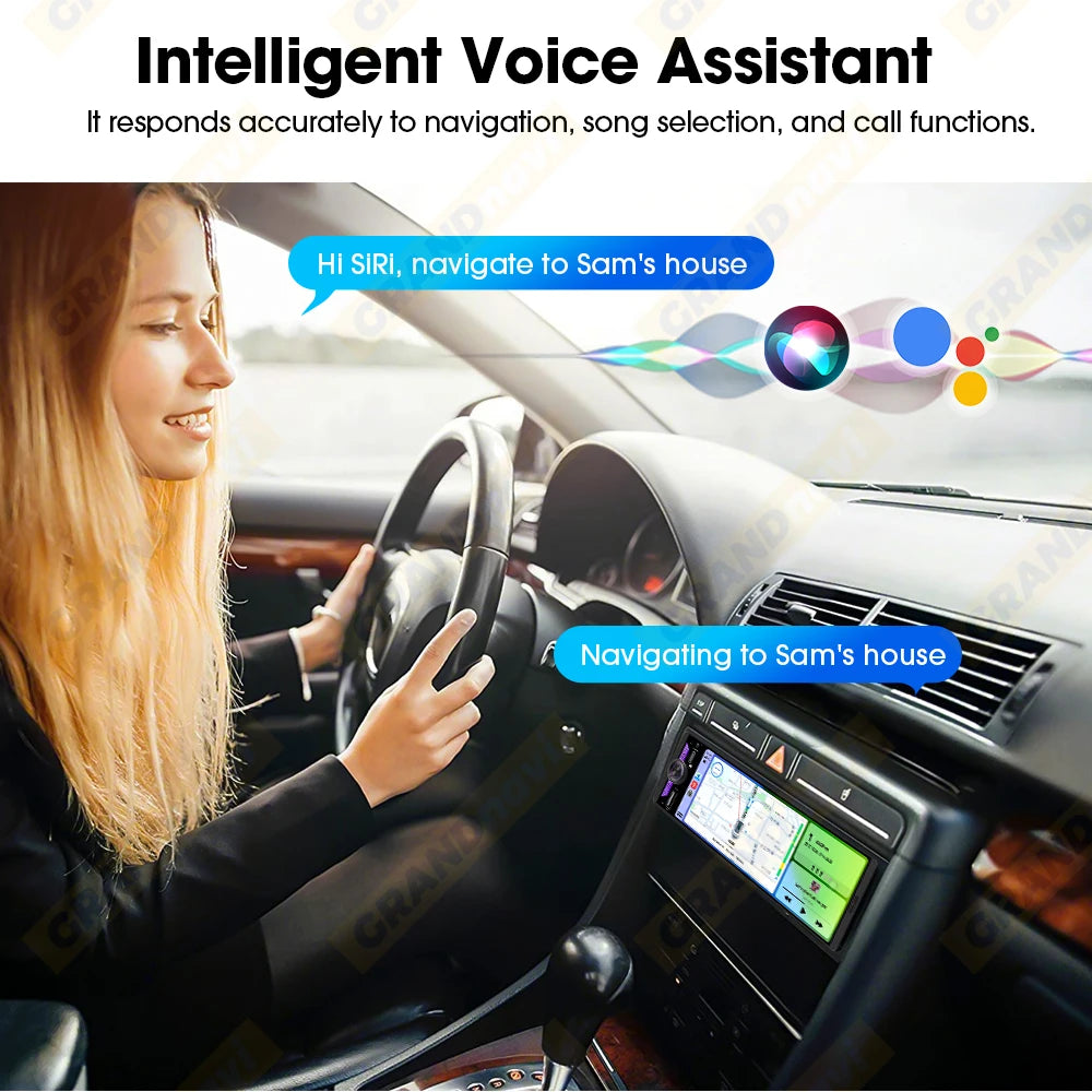 6.5 Inch 1Din IPS Screen Wireless Carplay Android Auto Airplay Car Radio MP5 Player Stereo Bluetooth FM Type-C PD3.0 Fast Charge
