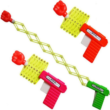 2PCS Retractable Fist Shooter Trick Toy Gun Funny Prank Toys Plastic Festival Gift for Fun Classic Elastic Telescopic Fist