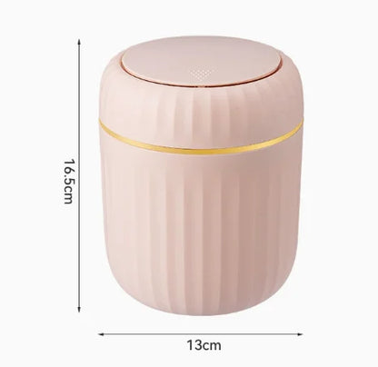 Mini Desktop Trash Can with Lid Garbage Waste Bin Organizer Bedroom Office Desk Storage Box Made Durable Plastic Home Supplies