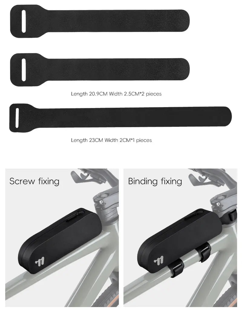 WEST BIKING Bike Top Tube Bag TPU Cycling Front Bag With Screws or Straps Waterproof Windproof Gravel Road Bike Top Frame Bag