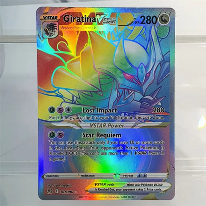 PKM Holographic Flash Proxy Cards Glaceon Dialga Gyarados Giratina Garchomp Foil Cards Game Collection PTCG PROXY