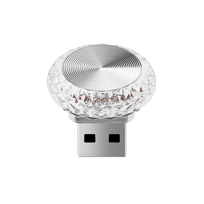 Portable Car USB Ambient Light Mini LED Decorative Atmosphere Lamps For Auto Interior Environment Light Computer Light Plug Play