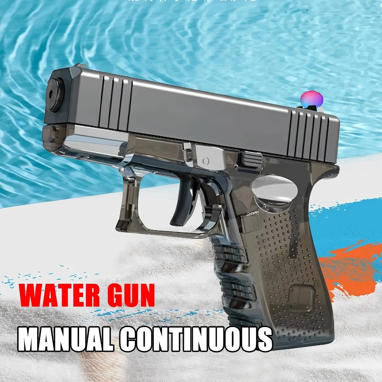 Hot Mini Desert Eagle Mechanical Continuous Firing Water Gun Small Pistol Summer Outdoor Beach Poor Toy Shoot Water Gun for Kids