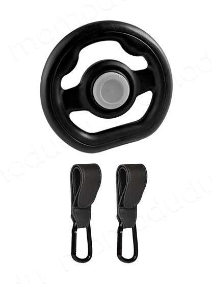 1PC Universal Pretend Steering Wheel for Strollers & Carts - Detachable, Fun Driving Attachment