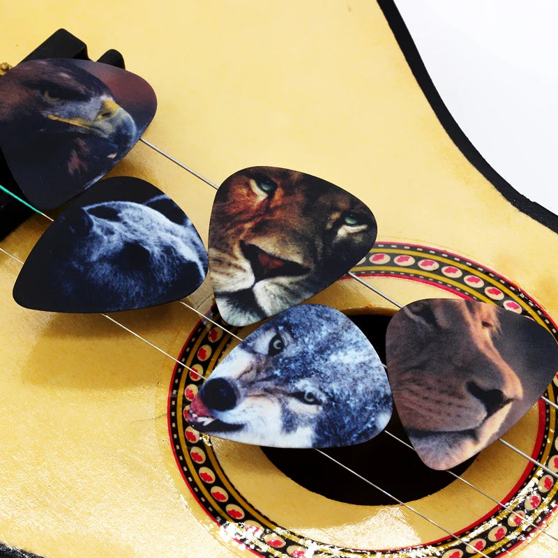 0.46/0.71/1.0mm 50pcs guitar paddle Acoustic guitar Picks ukulele Musical instrument accessories Natural universe picks with box