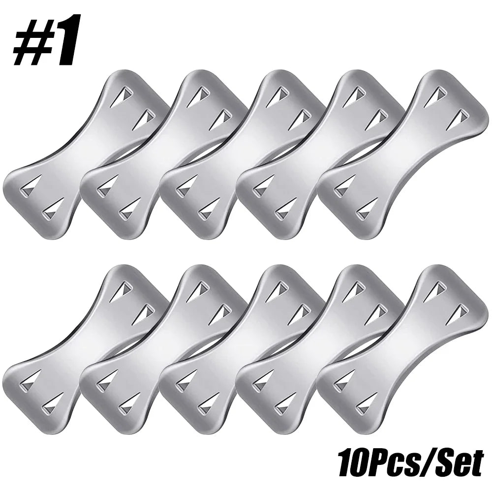 10/20/30Pcs Replacement Elastic Bandage Wrap Stretch Metal Clips Fixation Clamps Hooks First Aid Kit for Sport White/Coffee