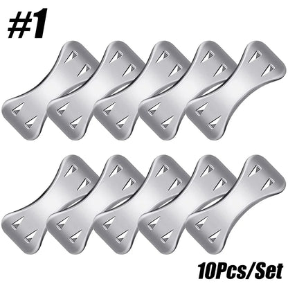 10/20/30Pcs Replacement Elastic Bandage Wrap Stretch Metal Clips Fixation Clamps Hooks First Aid Kit for Sport White/Coffee