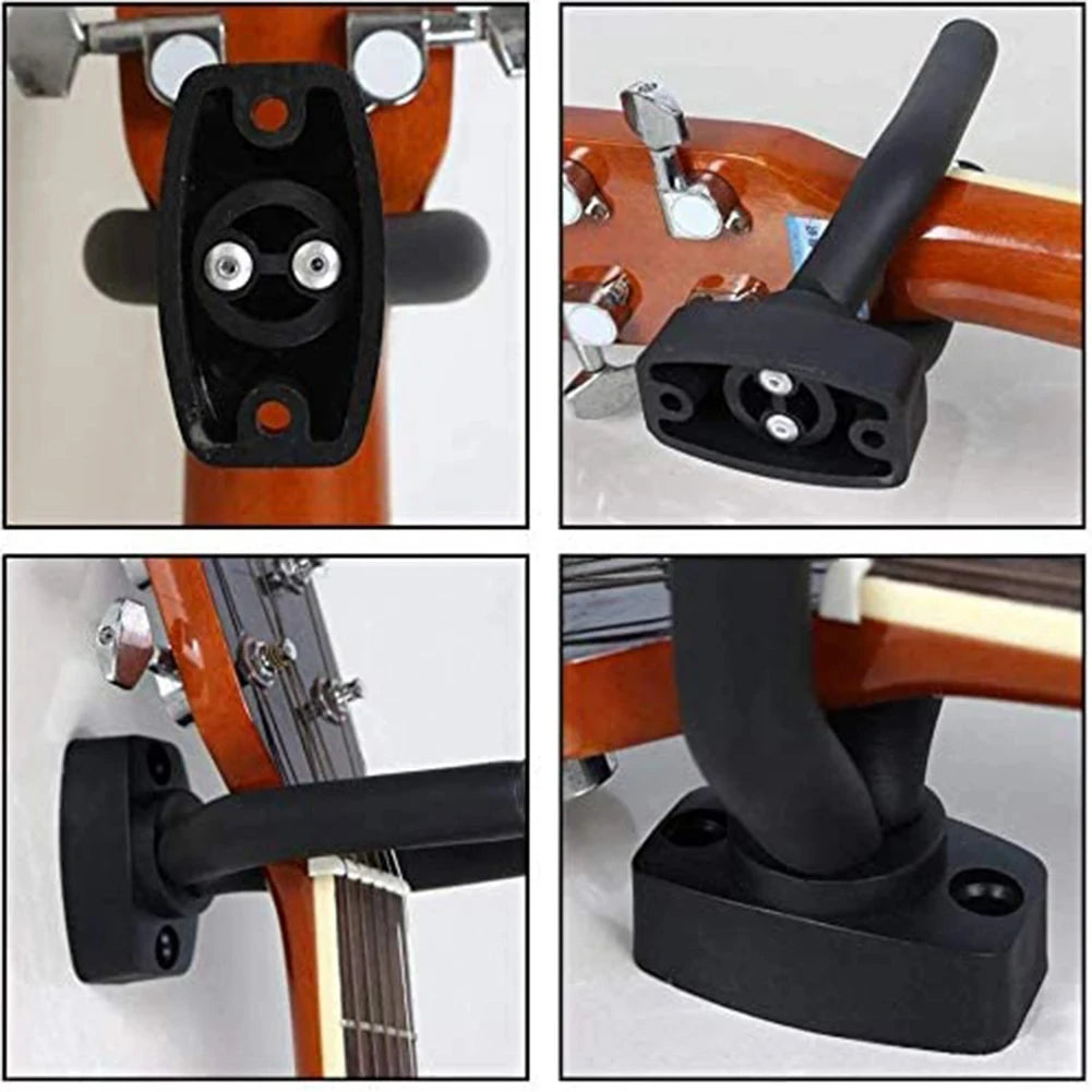 1/2 Pcs Wall Mount Guitar Hanger Hook Non-slip Holder Stand for Acoustic Guitar Ukulele Bass Guitar Parts Instrument Accessories