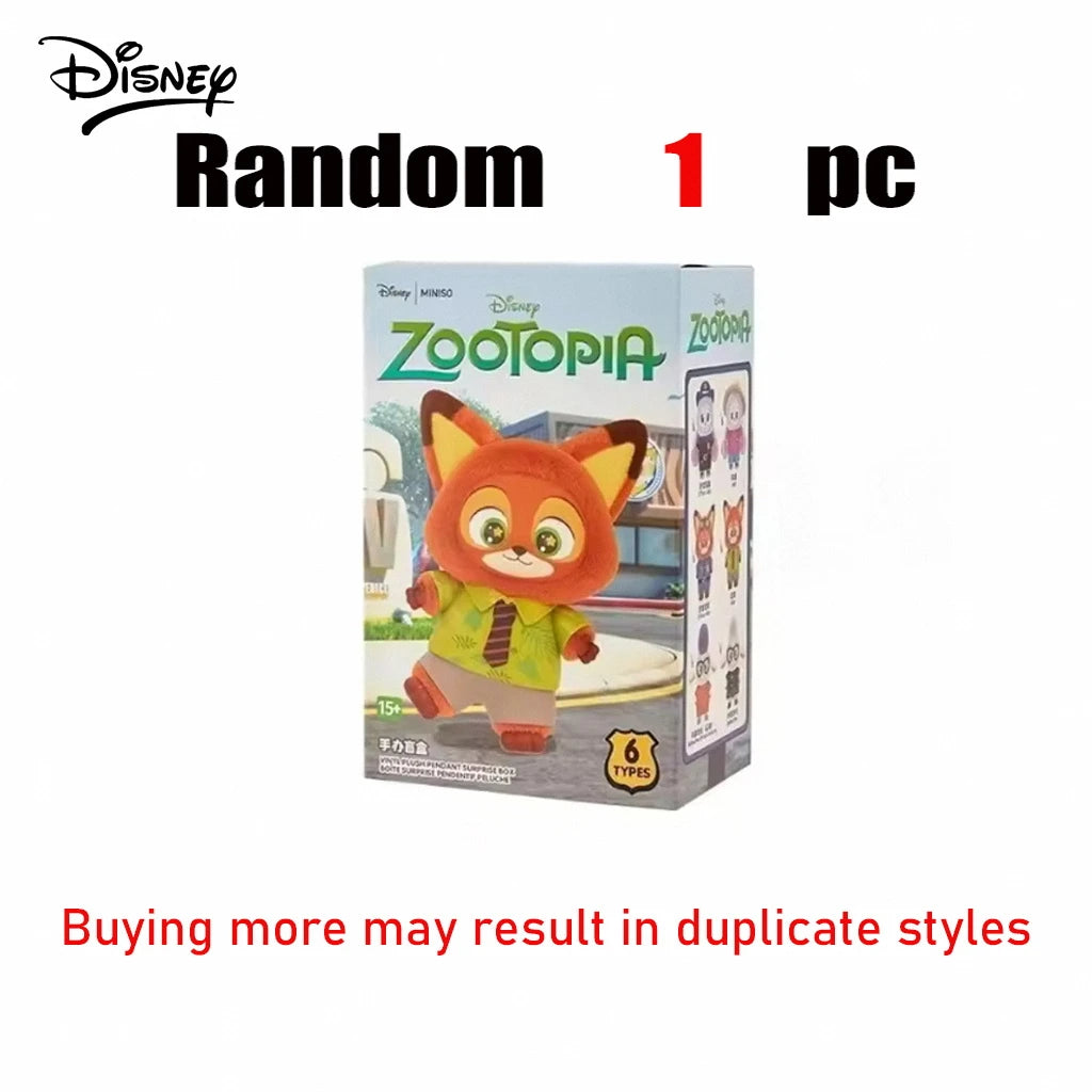 2025 new Disney Zootopia 2 Plush Vinyl Keychain Blind Box Collectible Toy Gift for Girls Animal Mystery Trending Child Toys