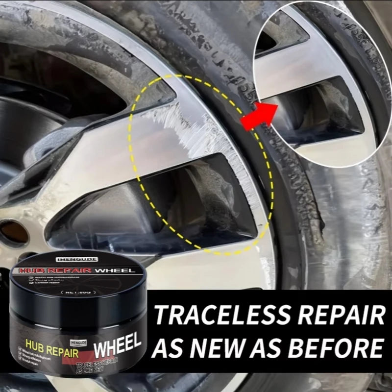Universal Wheel Hub Repair Kit - Alloy Wheel Scratch Repair Tool, Car Scratch Repair Wax, Scratch Remover and Oxidation Cleaning Repair Paste