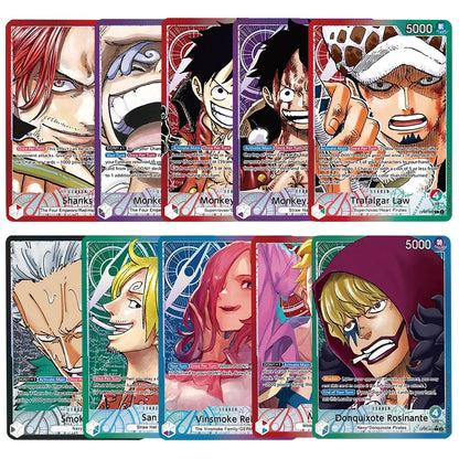 Anime One Piece OPCG English Leader Nami Law Ace Luffy Sabo Zoro Sanji Replica  Reiju Perona Game Collection Proxy Cards