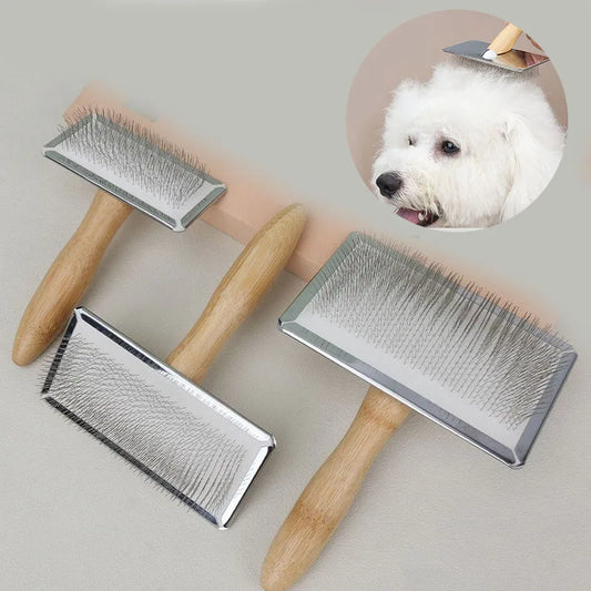 New Dog Short Hair Brush Dog Comb Solid Wood Cat Comb Pet Hair Remover Large Dog Comb Car Animal Hair Brush GSZ05