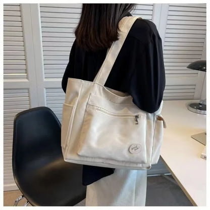 2025 Fashion Shoulder Bag for Women's Class Large Capacity Student Tote Bag  New Canvas Commuter Handbag Women Bag Eco Bag