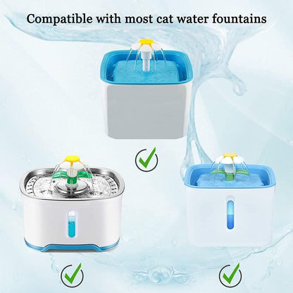 Cat Water Fountain Filter Replacement, 4/8 Pack  Filters Compatible with Square 2.5L Automatic Pet Fountain Dog Water Dispenser