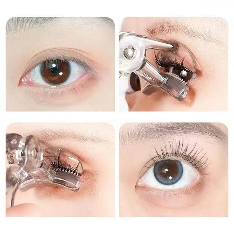With Frameless Toothed Comb Eye Makeup Tool Professional Curling Tool Portable Wide-Angle Eyelash Clip Lasting Eyelash Curler