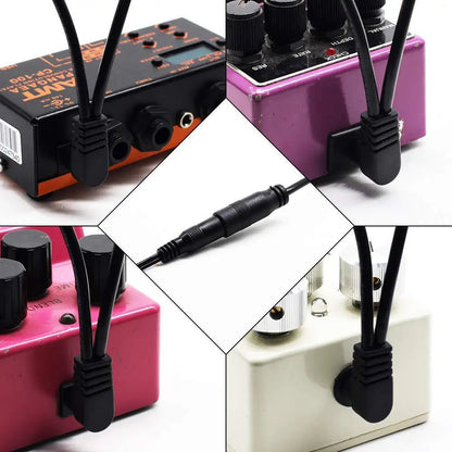 Miwayer Daisy Chain Cables 1 to 2-10 Ways Guitar Effect Pedal Power Supply Adapter 9V DC 1A Reinforced Noiseless Center Negative
