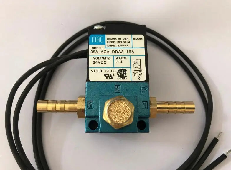 MAC 3 Port Electronic Boost Control Solenoid Valve DC12V 35A-ACA-DDBA-1BA With 6MM Tube Fittings Brass