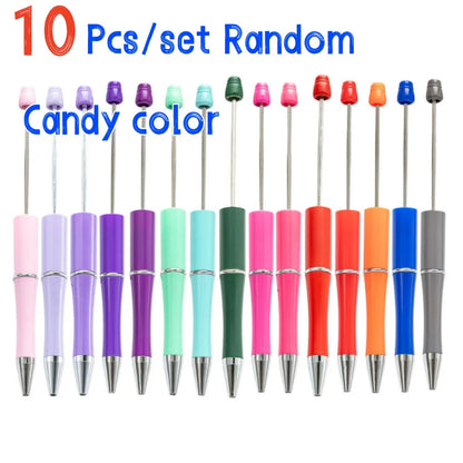 10 Pcs Mixed Beaded Ballpoint Pen Creative Beadable Pen Wedding Party Guest Gift Guest Christmas Decor for Home 2026