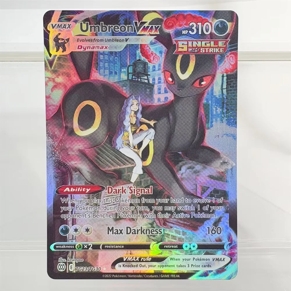 PKM Cards Charizard Vmax Dragonite Celebi Sylveon Vmax Single Foil Cards Classic Game Collection Cards PTCG Proxy Cards