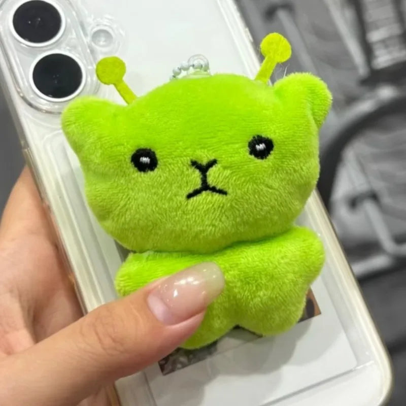 Cute Alien Cat Plush Pendant Super Soft Plushie Dolls Keychain Kawaii Mini Toy Backpack Pendant Lovely Bag Decor Christmas Gift