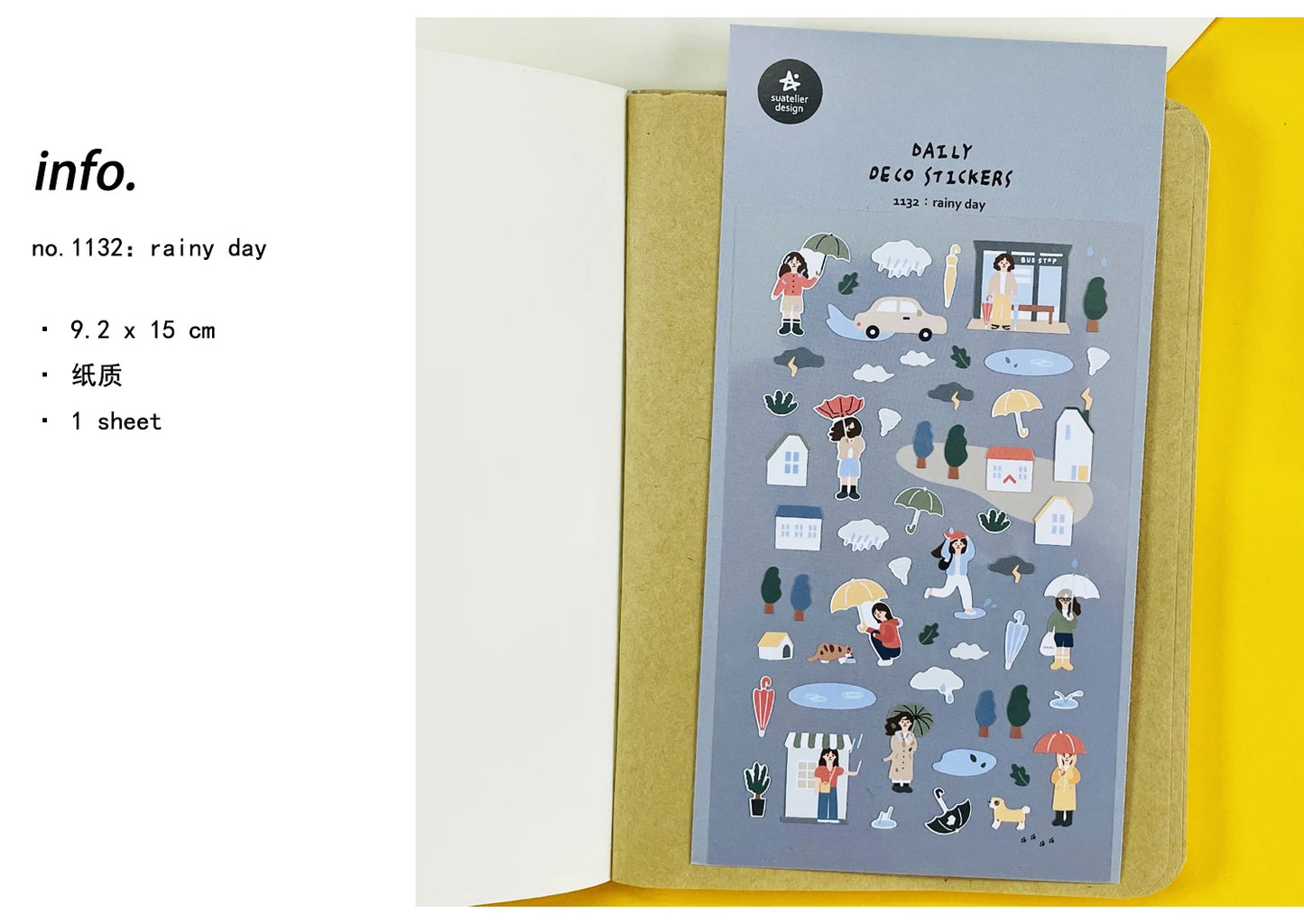 Korean Import Suatelier Travel Home Life Study Friend Stickers Scrapbooking Diy Journaling Diary Stationery Sticker School Gift