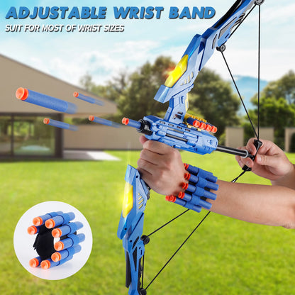 Kids Soft Dart Archery Set with LED Lights Indoor Outdoor Sports Gift for Boys And Girls. Halloween Christmas Thanksgiving