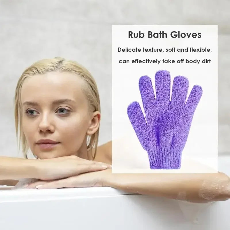 1/2/3pairs Exfoliating Bath Gloves Double Sided Bath Gloves For Beauty Spa Massage Skin Shower Scrubber Bathing Accessories