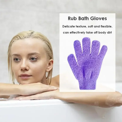 1/2/3pairs Exfoliating Bath Gloves Double Sided Bath Gloves For Beauty Spa Massage Skin Shower Scrubber Bathing Accessories