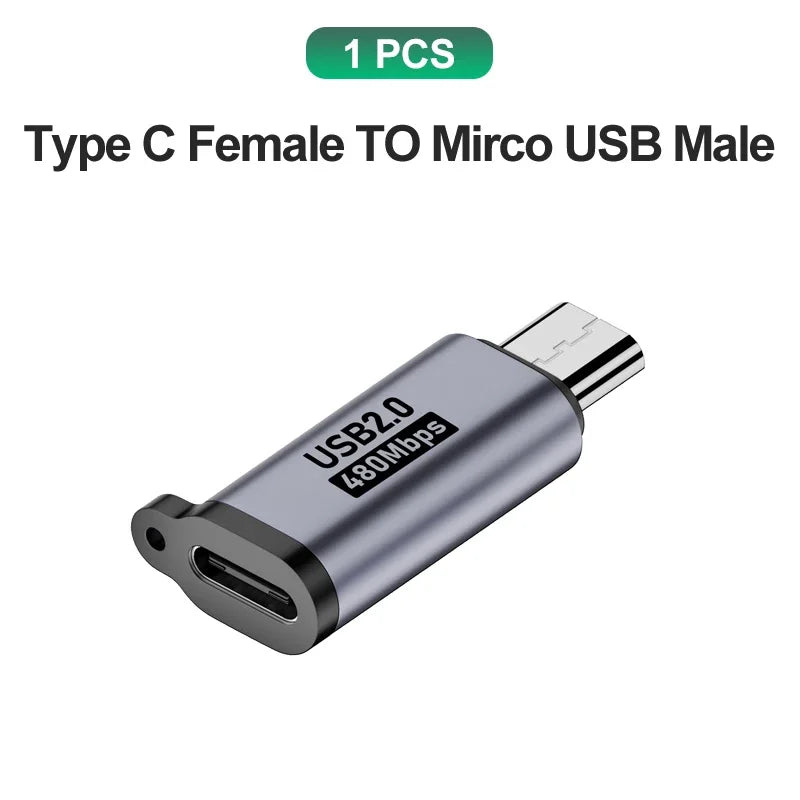 USB Type-C Adapter Type C To Micro USB Male To USB C female Converters For Xiaomi Samsung Charger Data Cable USBC USB C Adapter