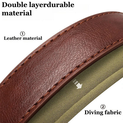 Customizable Leather Dog Collars Personalized Engraved Nameplate, Soft Padded Collar with Custom ID Tag, Adjustable for All Pet