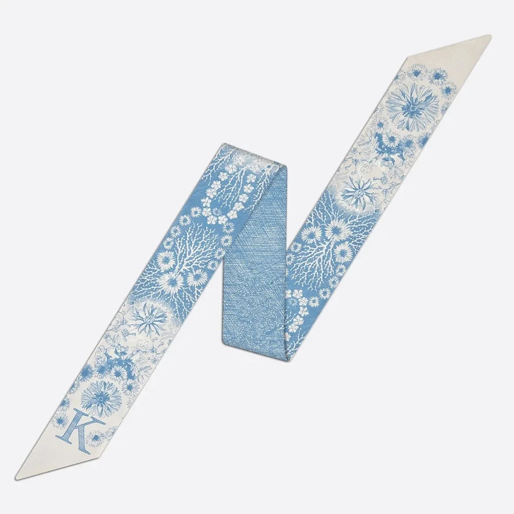 26 Letters Tarot Constellation Bag Scarf Twill Silk Scarves Women New Neckerchief Hair Headbands
