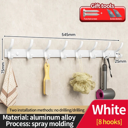 no drill Door Behind Hook Storage Wall Hanging Clothes Hanger Coat Hook Punch-free Bathroom Hanger Bedroom Organizer Storage Kit
