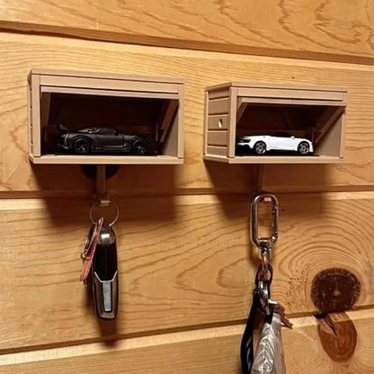 Home decoration New 3D Printed Garage Switchable Key Holder  Car -actions figures Themed Keychain Box -  No Car Model