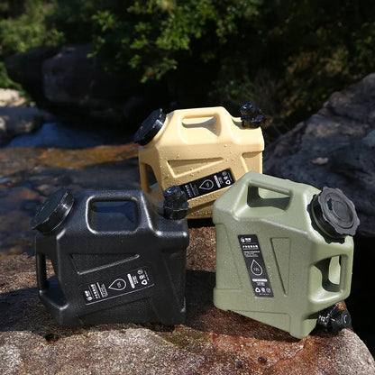 12L Camping Water Container Outdoor Water Bucket Large Capacity Portable Water Bag Detachable Faucet Picnic Drive Water Tank