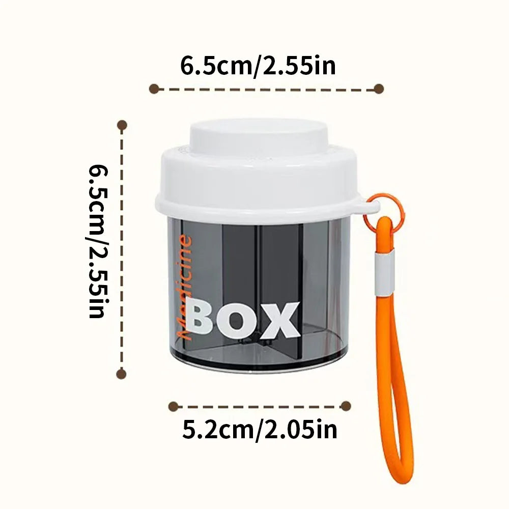 Portable Mini Multifunctional Medicine Storage Box with Compartments Convenient Travel Organizer 1 Piece